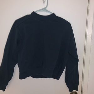 cropped crew neck sweater